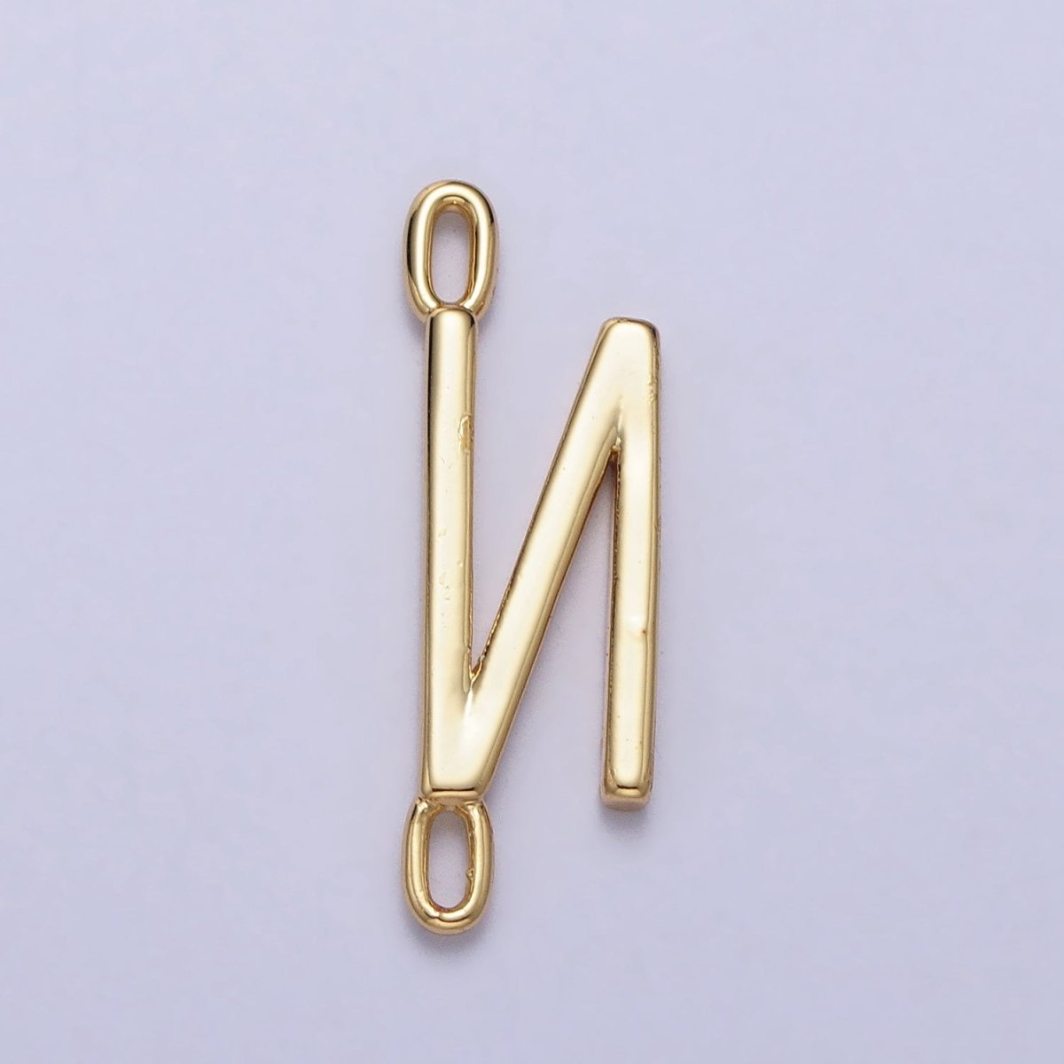 Dainty Sideway Initial Charm Connector Gold Letter Dainty Name Necklace Link Connector for Personalized Jewelry A-364-A-376
