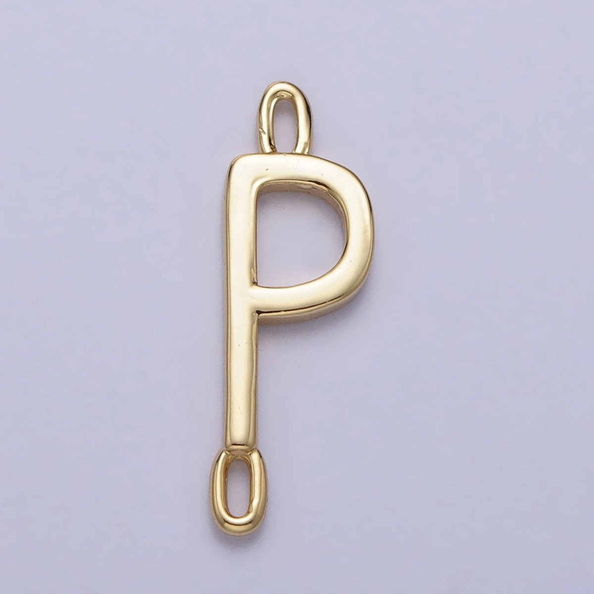 Dainty Sideway Initial Charm Connector Gold Letter Dainty Name Necklace Link Connector for Personalized Jewelry A-364-A-376
