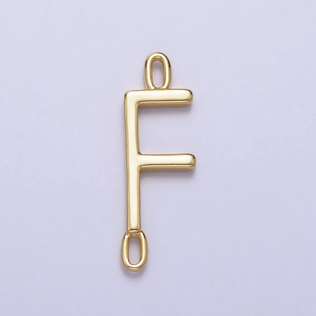 Dainty Sideway Initial Charm Connector Gold Letter Dainty Name Necklace Link Connector for Personalized Jewelry A-364-A-376