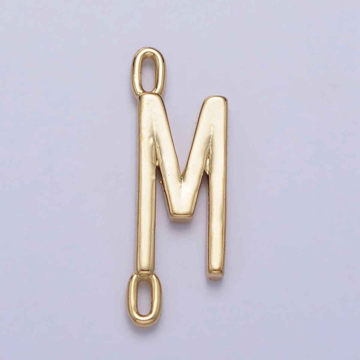 Dainty Sideway Initial Charm Connector Gold Letter Dainty Name Necklace Link Connector for Personalized Jewelry A-364-A-376