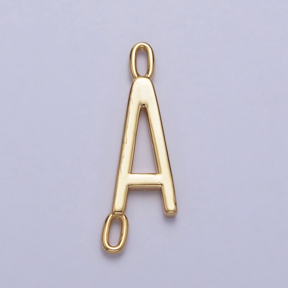 Dainty Sideway Initial Charm Connector Gold Letter Dainty Name Necklace Link Connector for Personalized Jewelry A-364-A-376