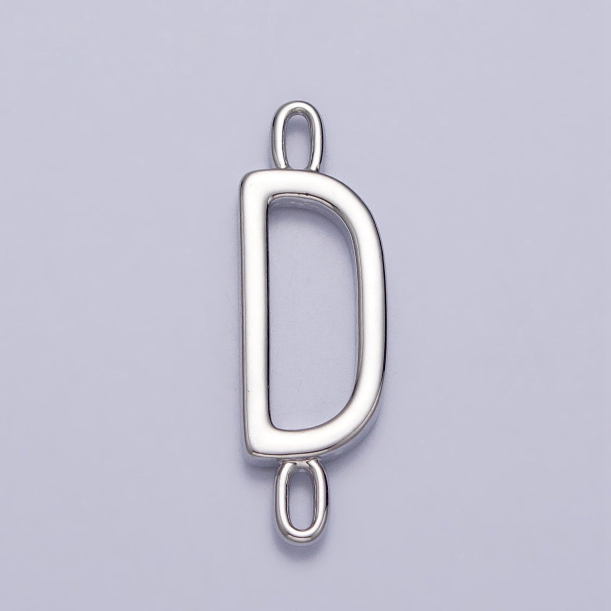 Dainty Sideway Initial Charm Connector Silver Letter Dainty Name Necklace Link Connector for Personalized Jewelry Supply Bracelet Necklace A-377-A-389