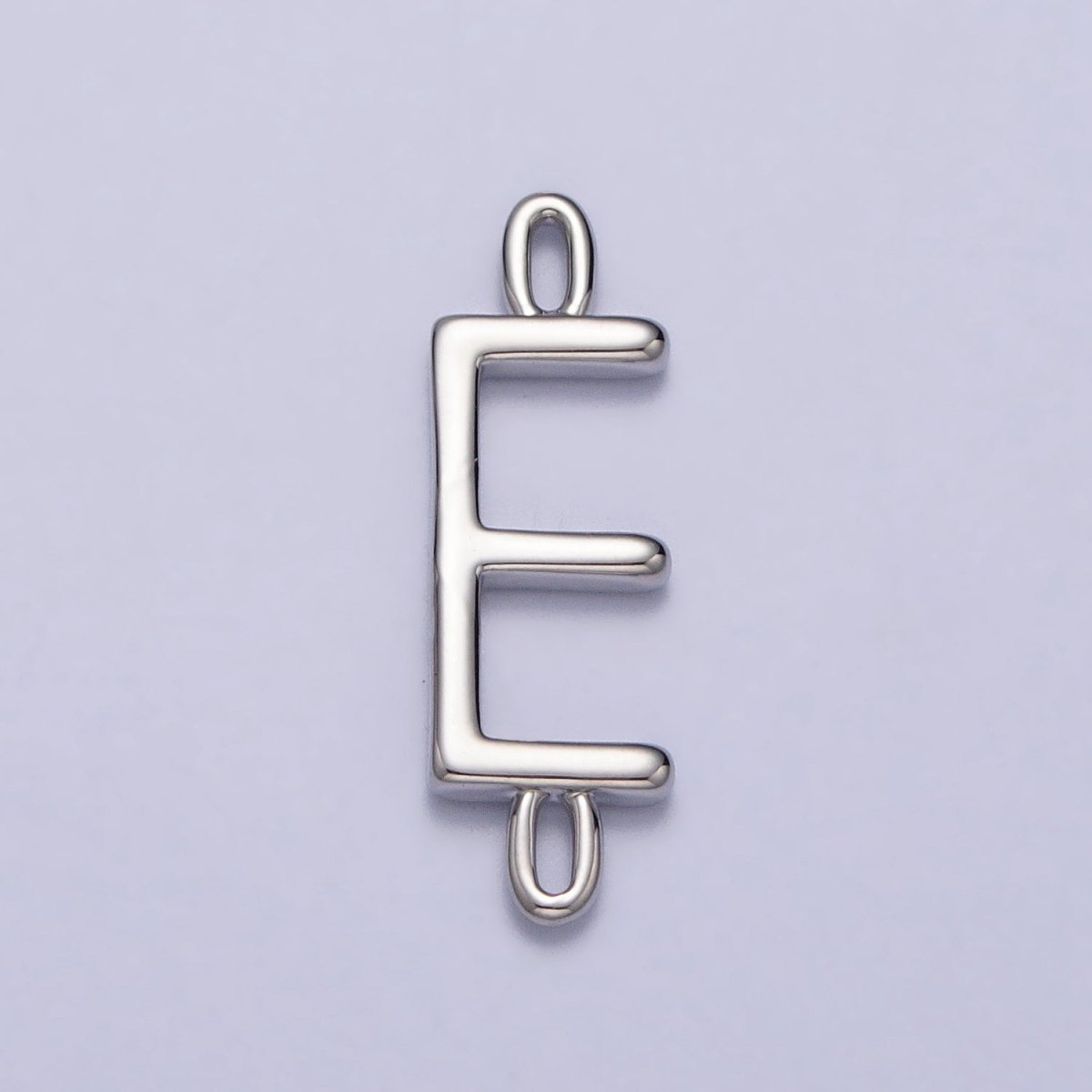Dainty Sideway Initial Charm Connector Silver Letter Dainty Name Necklace Link Connector for Personalized Jewelry Supply Bracelet Necklace A-377-A-389
