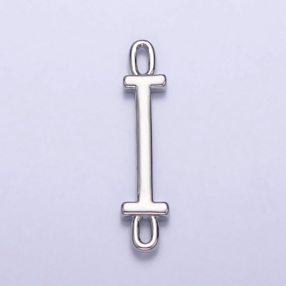 Dainty Sideway Initial Charm Connector Silver Letter Dainty Name Necklace Link Connector for Personalized Jewelry Supply Bracelet Necklace A-377-A-389