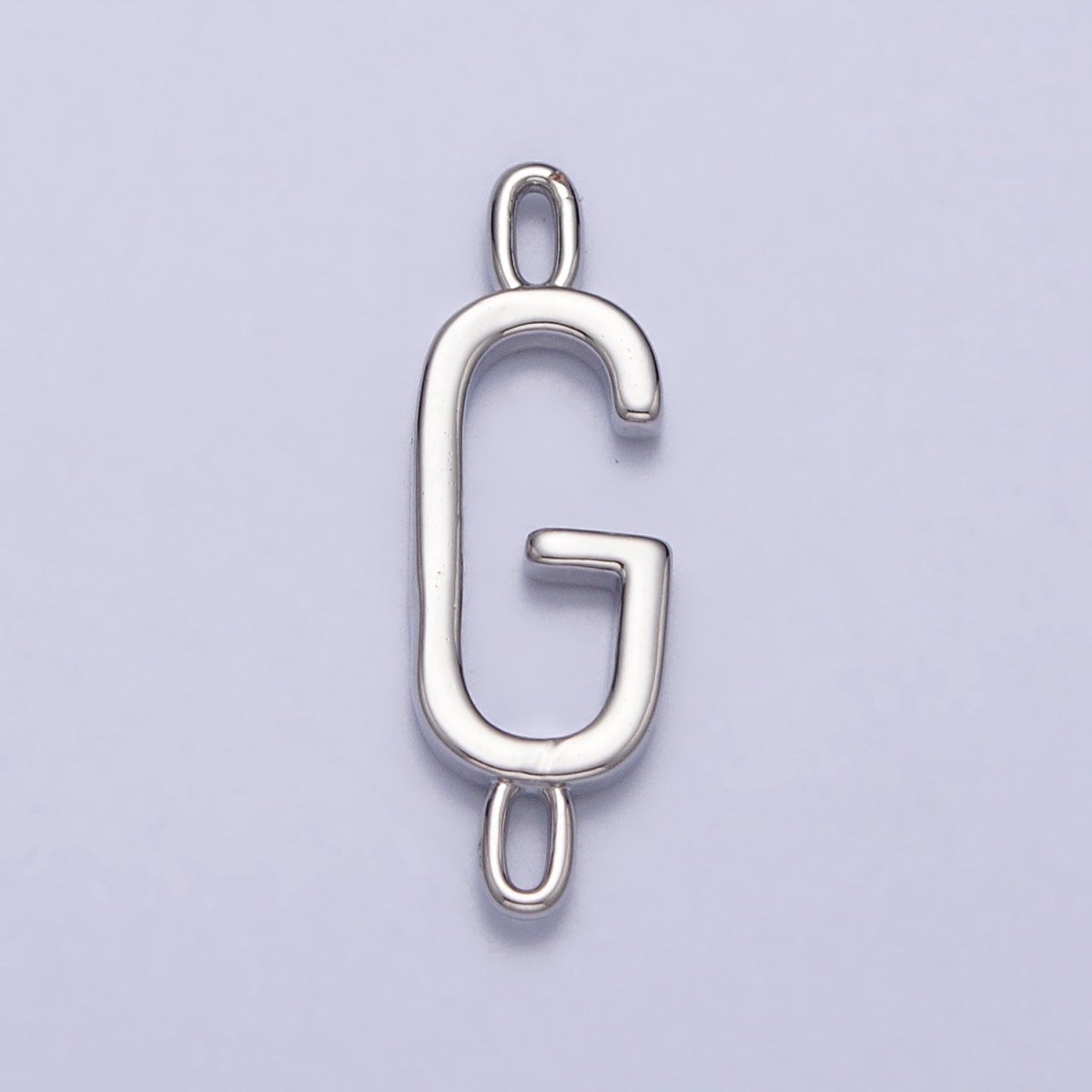 Dainty Sideway Initial Charm Connector Silver Letter Dainty Name Necklace Link Connector for Personalized Jewelry Supply Bracelet Necklace A-377-A-389