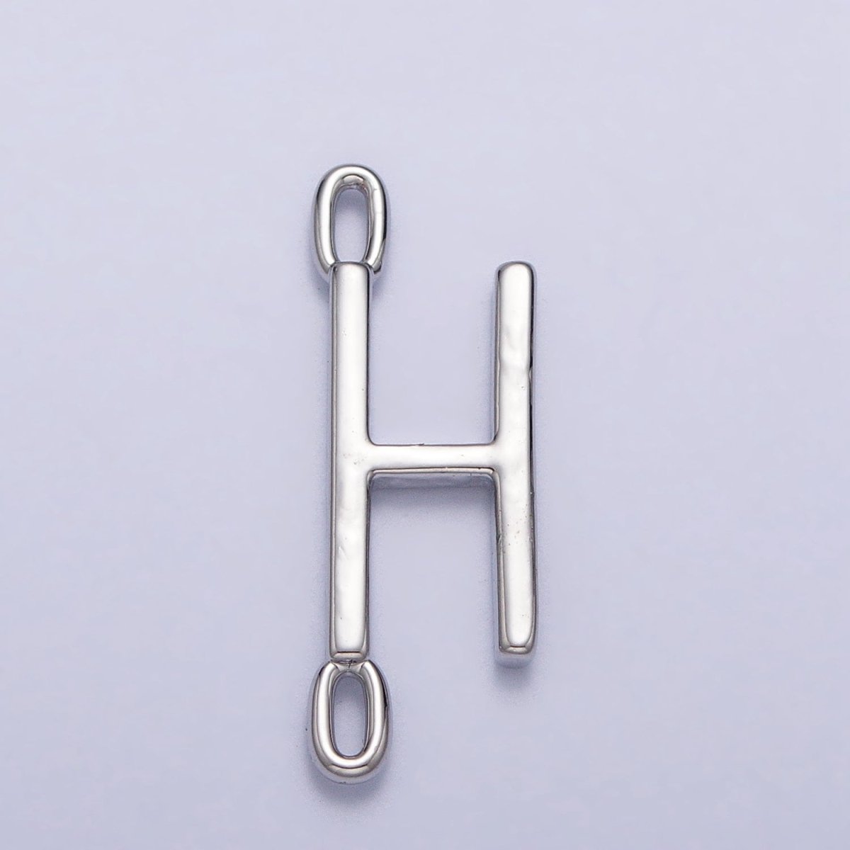 Dainty Sideway Initial Charm Connector Silver Letter Dainty Name Necklace Link Connector for Personalized Jewelry Supply Bracelet Necklace A-377-A-389