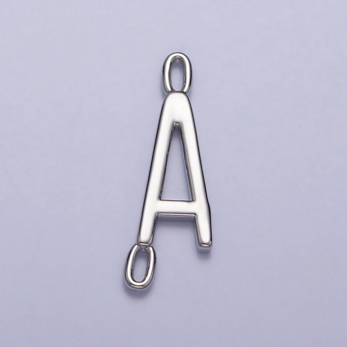 Dainty Sideway Initial Charm Connector Silver Letter Dainty Name Necklace Link Connector for Personalized Jewelry Supply Bracelet Necklace A-377-A-389