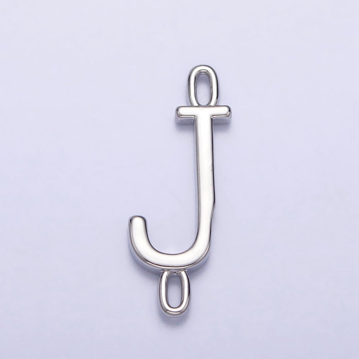 Dainty Sideway Initial Charm Connector Silver Letter Dainty Name Necklace Link Connector for Personalized Jewelry Supply Bracelet Necklace A-377-A-389