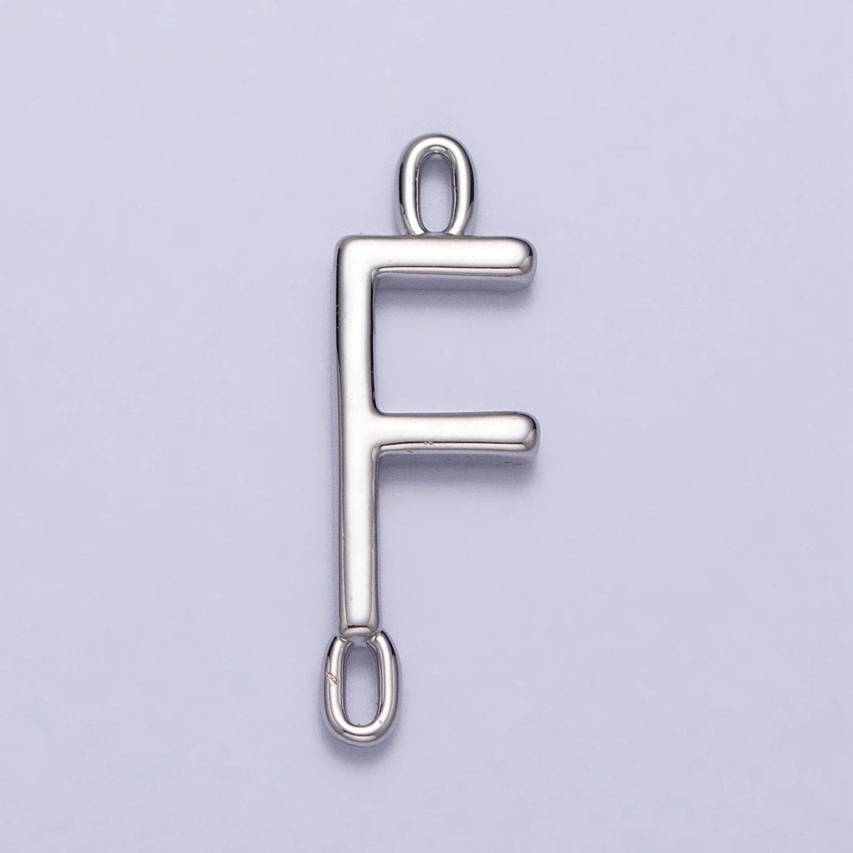 Dainty Sideway Initial Charm Connector Silver Letter Dainty Name Necklace Link Connector for Personalized Jewelry Supply Bracelet Necklace A-377-A-389