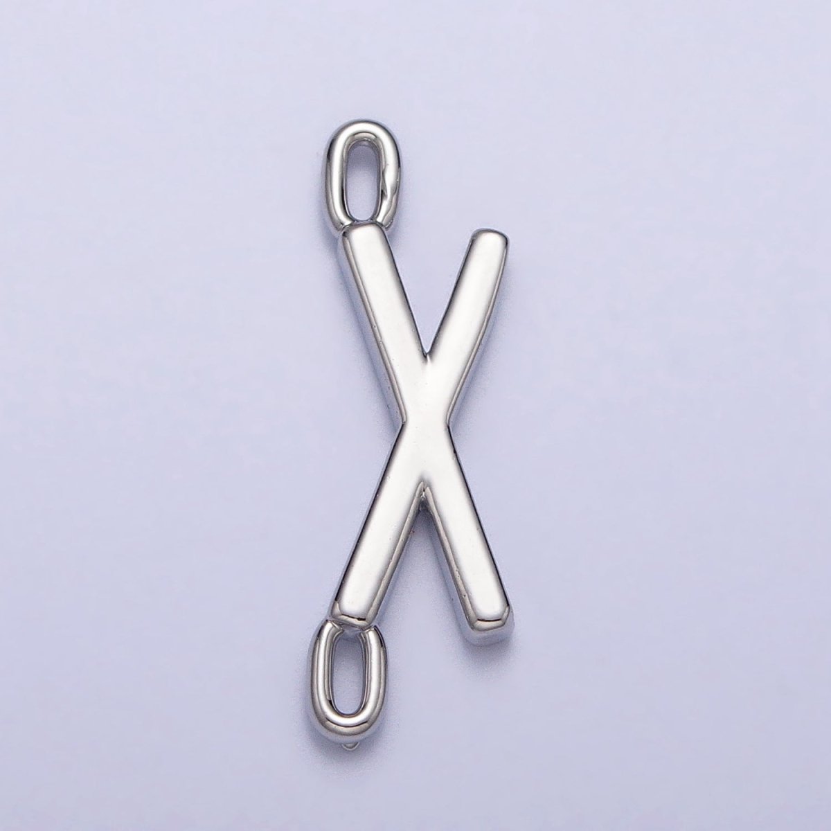Dainty Sideway Initial Charm Connector Silver Letter Dainty Name Necklace Link Connector for Personalized Jewelry Supply Bracelet Necklace A-377-A-389