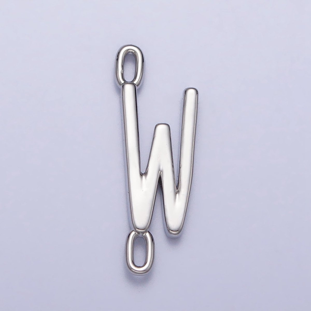 Dainty Sideway Initial Charm Connector Silver Letter Dainty Name Necklace Link Connector for Personalized Jewelry Supply Bracelet Necklace A-377-A-389