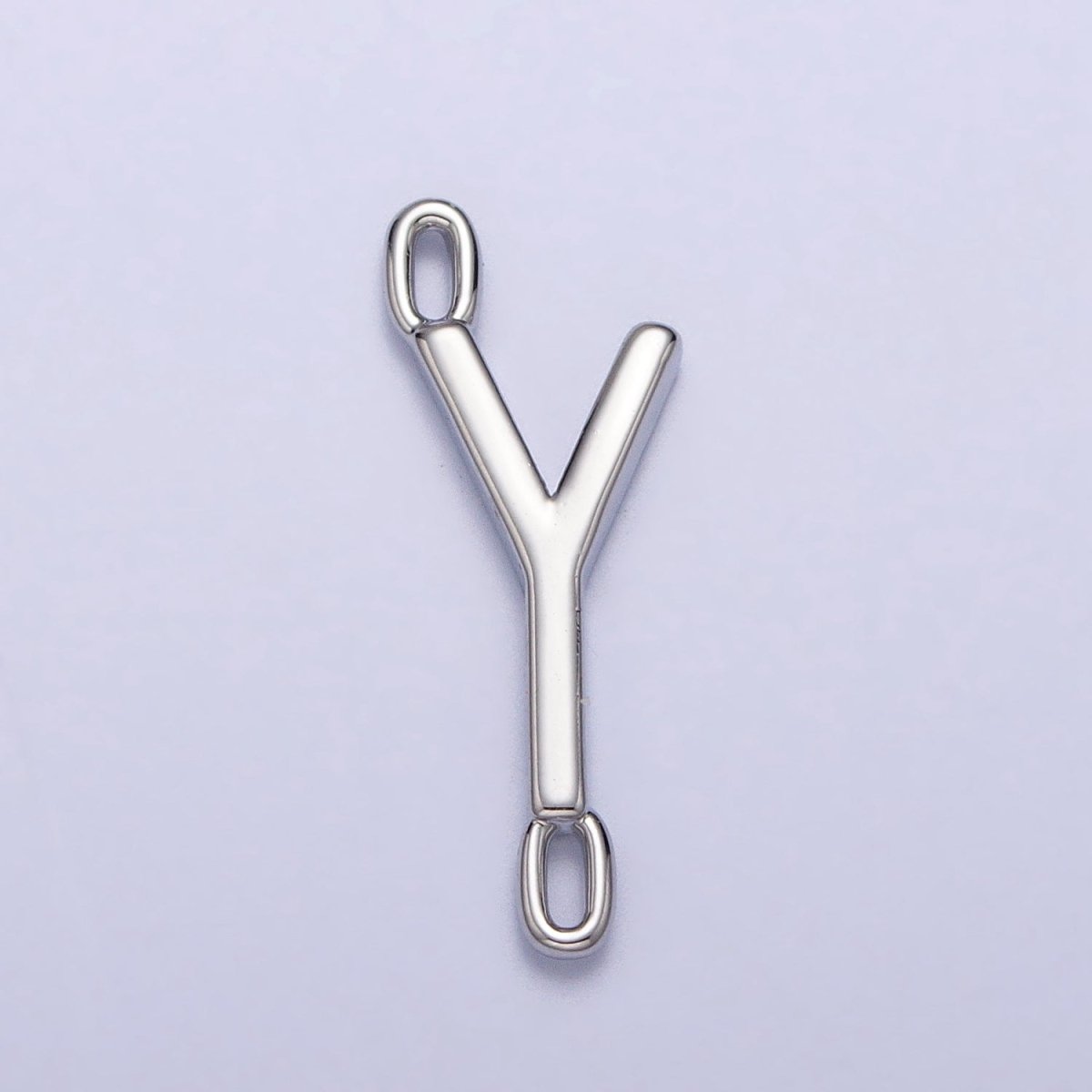 Dainty Sideway Initial Charm Connector Silver Letter Dainty Name Necklace Link Connector for Personalized Jewelry Supply Bracelet Necklace A-377-A-389