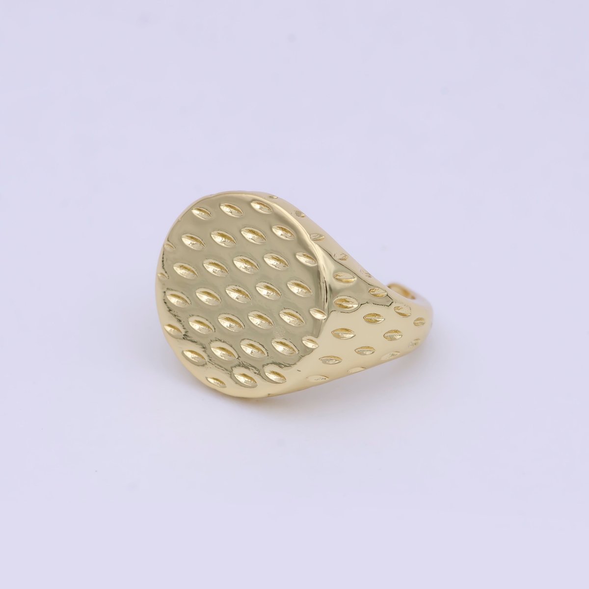 Dainty Signet Ring Unique Special Design Open Adjustable Jewelry S-392 - DLUXCA