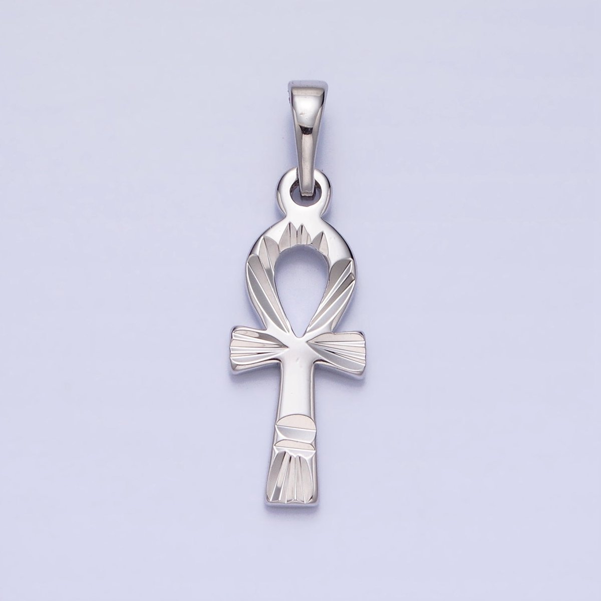 Dainty Silver Ankh Cross Pendant Egyptian Ankh Cross Charm AA238 - DLUXCA