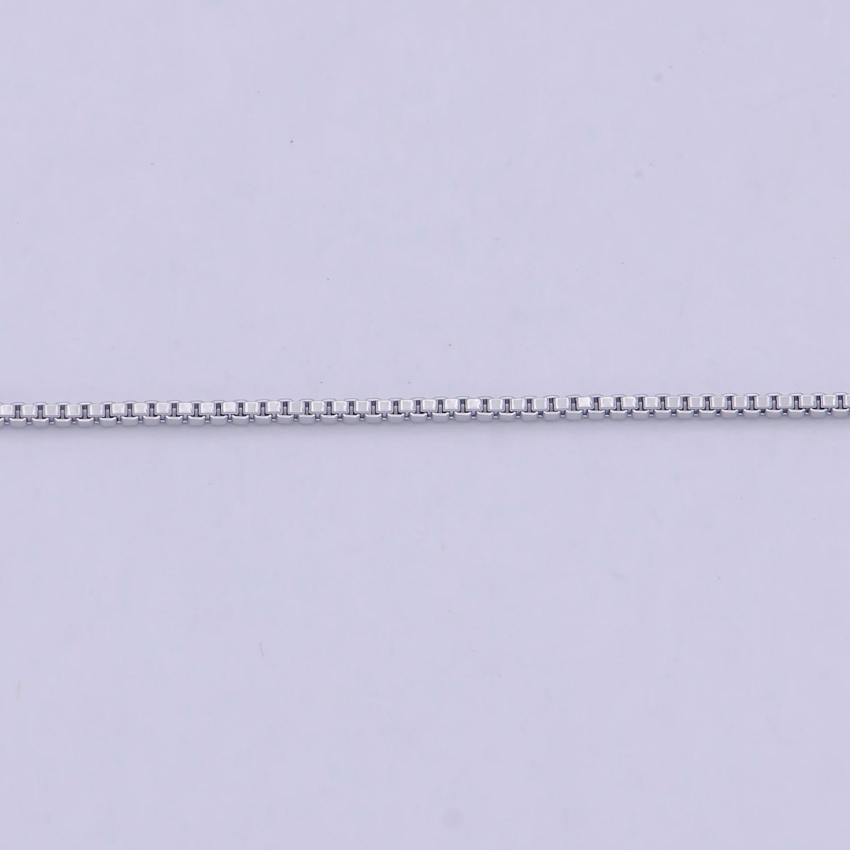 Dainty silver BOX chain finished chain everyday chain, simple silver chain ready to wear | WA-795 Clearance Pricing - DLUXCA