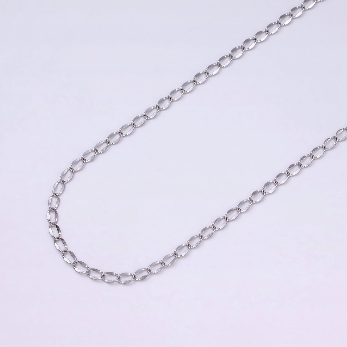Dainty Silver Cable Chain 2.1mm Unfinished chain by Yard Unique Cable Link Chain | ROLL-1326 Clearance Pricing