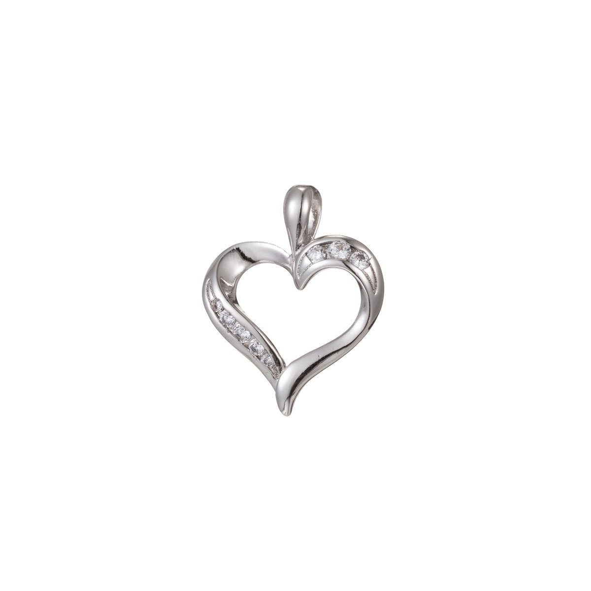 Dainty Silver Gold Filled Heart Pendants I-918 - DLUXCA