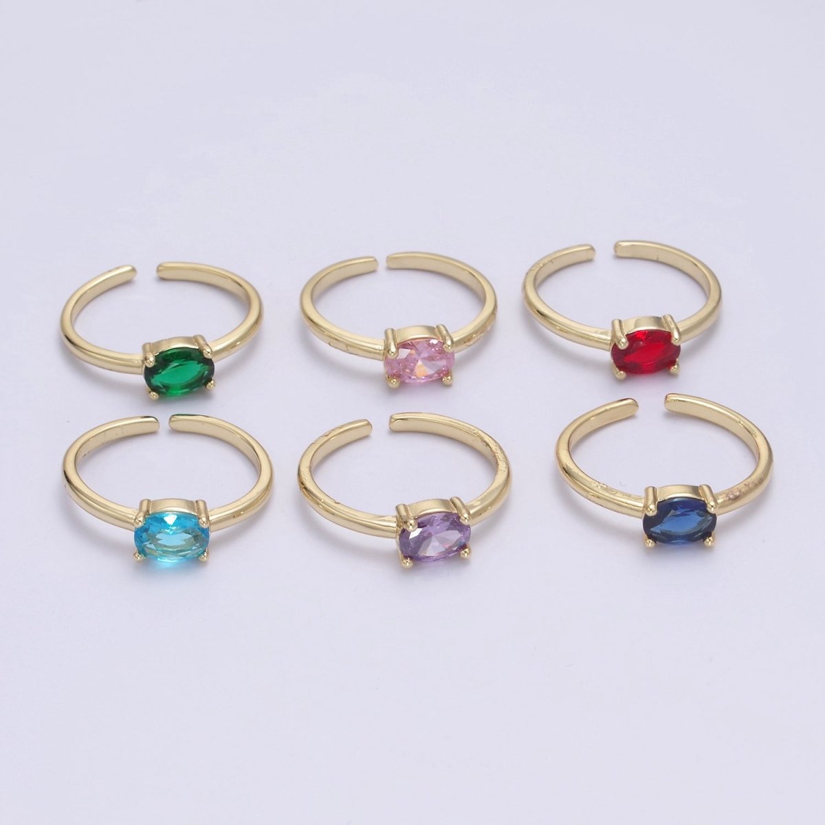 Dainty Solitaire cz Ring For Minimalist Jewelry U-269 ~ U-274