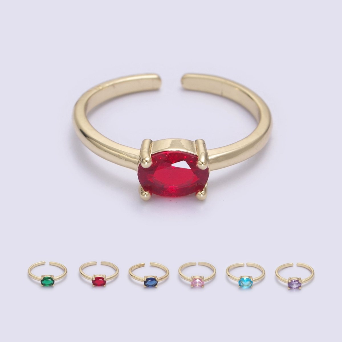 Dainty Solitaire cz Ring For Minimalist Jewelry U-269 ~ U-274