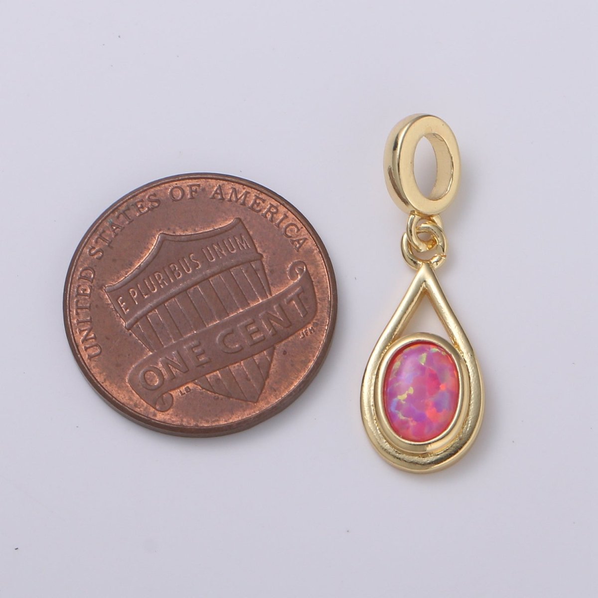 Dainty Solitaire Pendant 14K Gold Filled Tear Drop Pendant for necklace Opal Charm Birthstone Luxury Bezel Charm Dangle Jewelry H-579 H-584 H-585 H-586