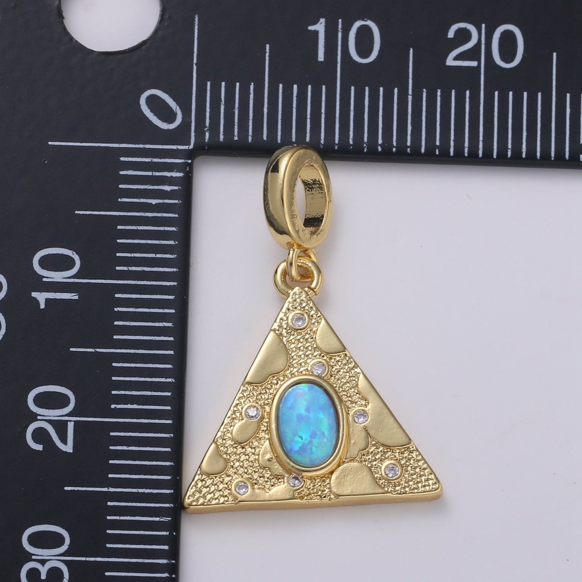 Dainty Solitaire Pendant Triangle Opal Charm for necklace Bracelet Earring component Geometric Charm Dangle for Jewelry Making Supply H-307 H-309 H-384 H-387
