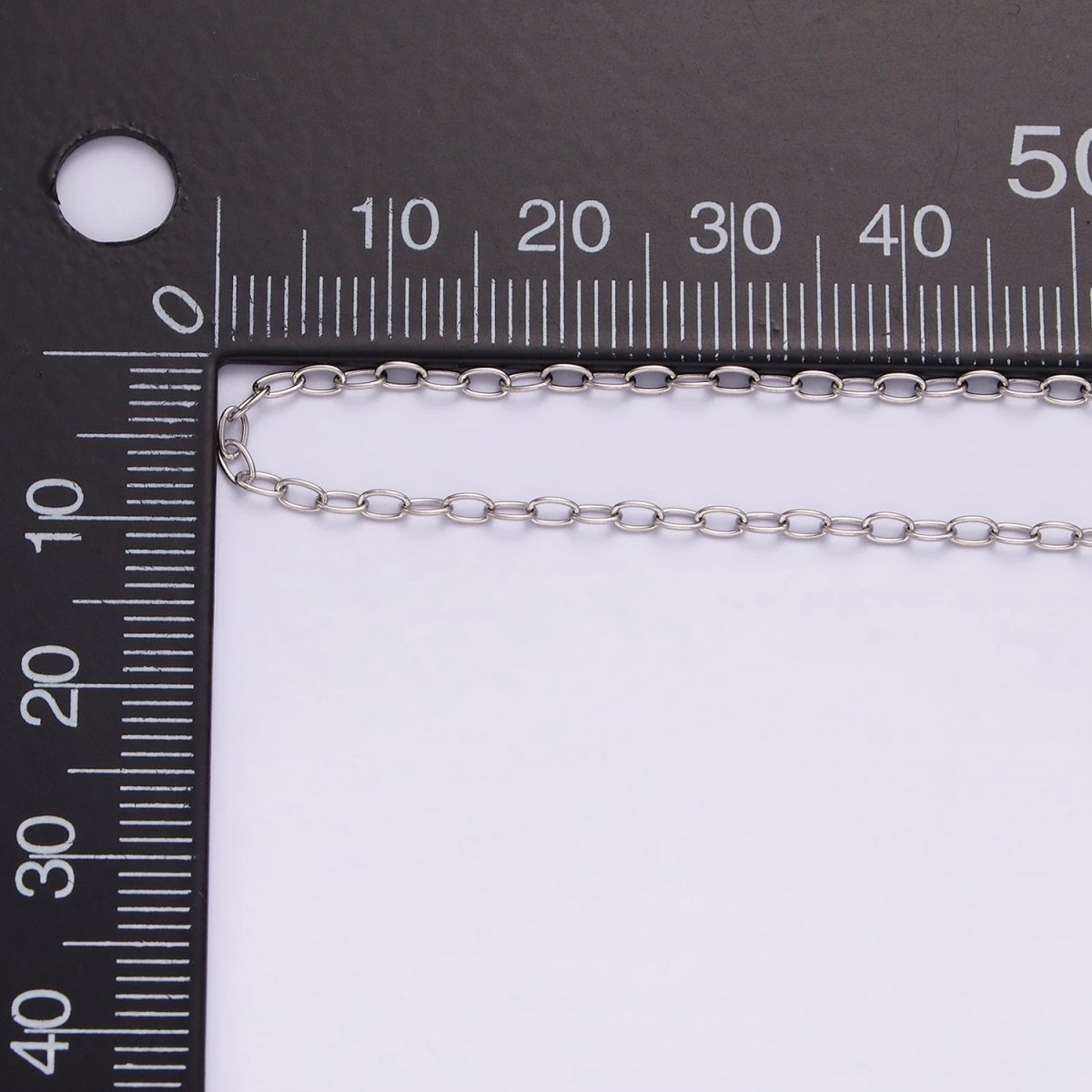 Dainty Stainless Steel 2mm Cable Chain 18 Inch Necklace in Silver | WA-2381 - DLUXCA