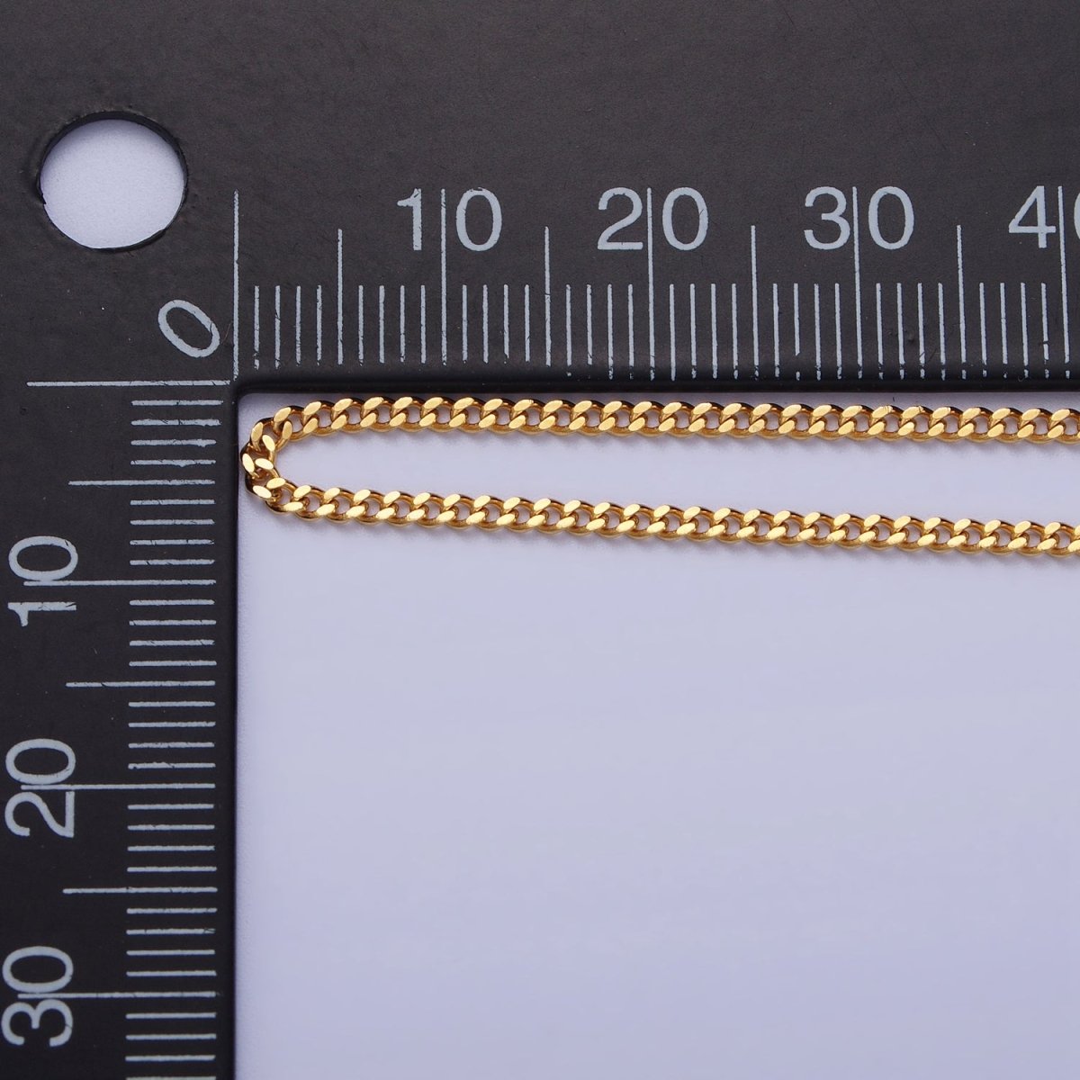 Dainty Stainless Steel Curb Chain Necklace 1.2mm Thin Gold Box Chain 17.7 inches for Jewelry Making | WA-1701 WA-1702 Clearance Pricing