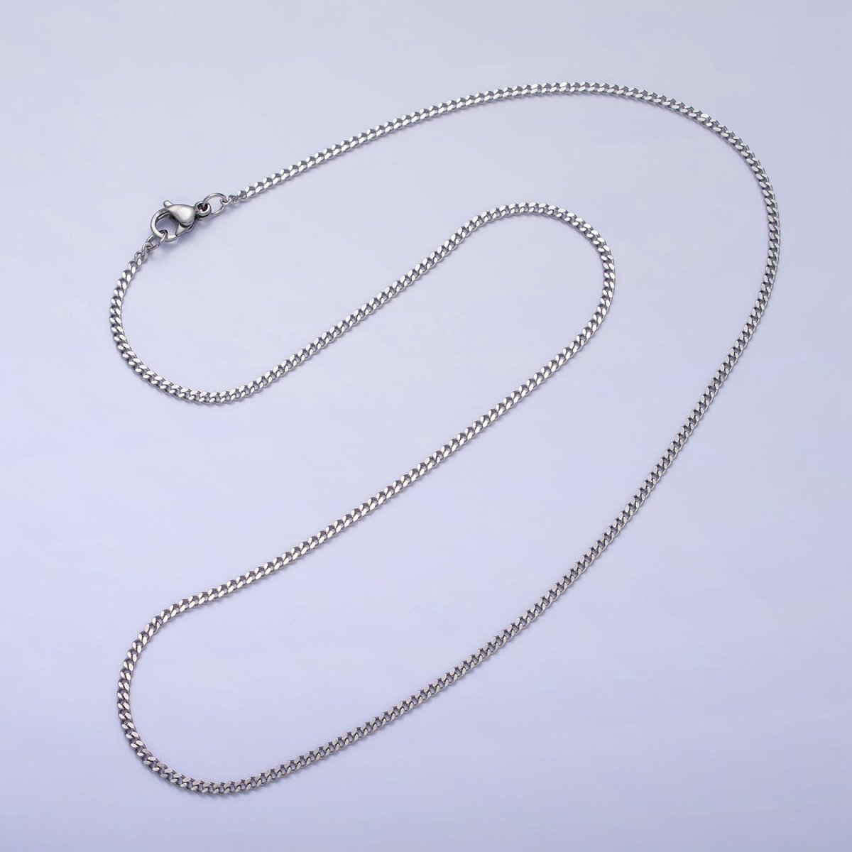 Dainty Stainless Steel Curb Chain Necklace 1.2mm Thin Gold Box Chain 17.7 inches for Jewelry Making | WA-1701 WA-1702 Clearance Pricing