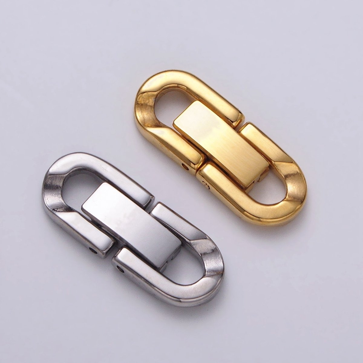 Dainty Stainless Steel Fold Over Clasps Extender Clasp Closure Gold End Caps for Necklace Bracelet Jewelry Component Handmade Supply Z-320 Z-321
