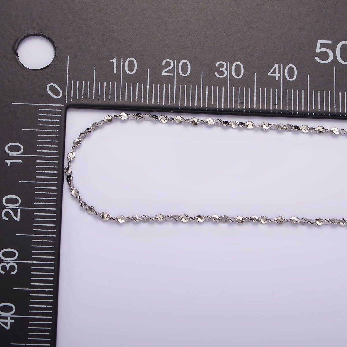 Dainty Stainless Steel Twisted Cable Chain Necklace 18 inch in Silver | WA-2401 - DLUXCA