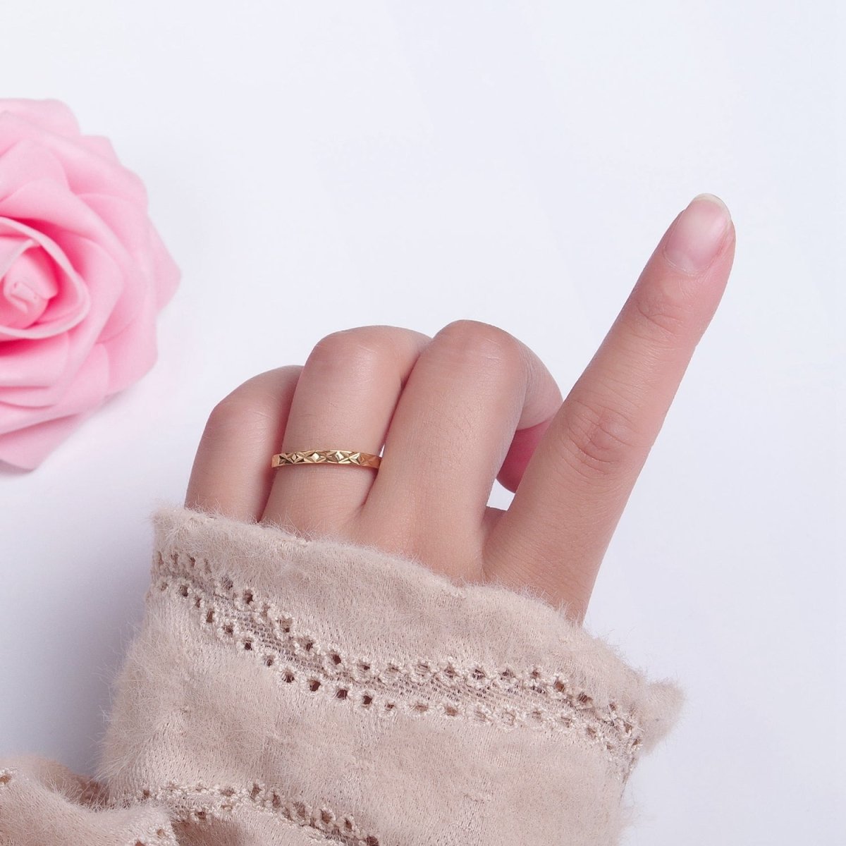 Dainty Star Gold Ring X Silver Stainless Steel Ring Minimalist Jewelry O-804 O-805