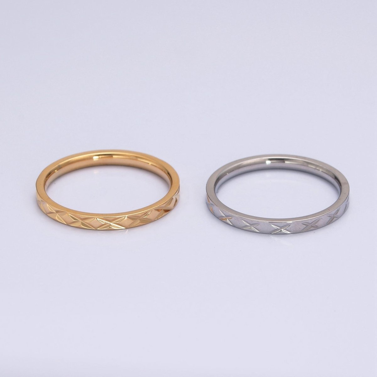 Dainty Star Gold Ring X Silver Stainless Steel Ring Minimalist Jewelry O-804 O-805