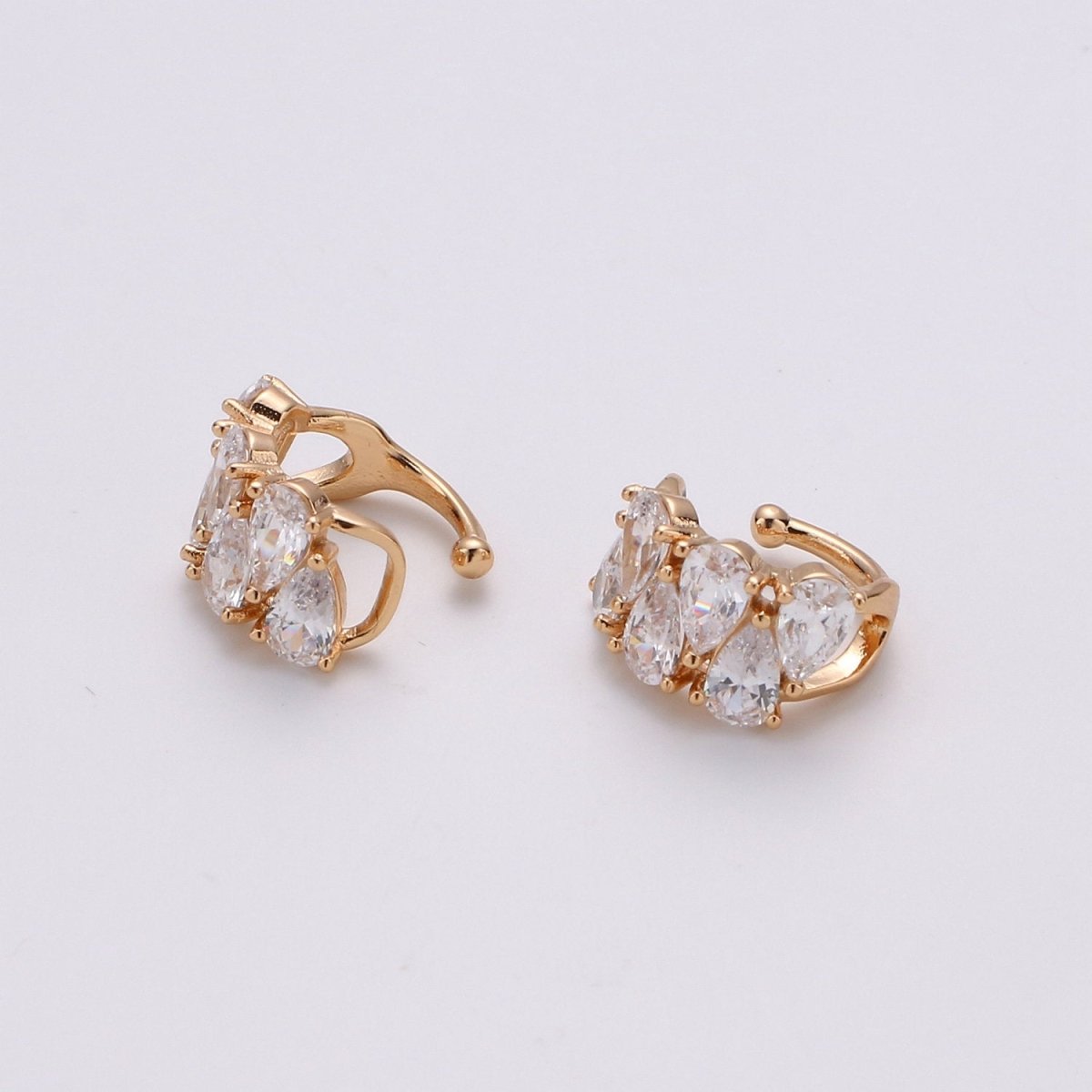 Dainty Tear drop Ear Cuff No Piercing, Cubic conch cuff, ear cuff Earring non pierced, earcuffs, cartilage, AI-120 AI-121 AI-122