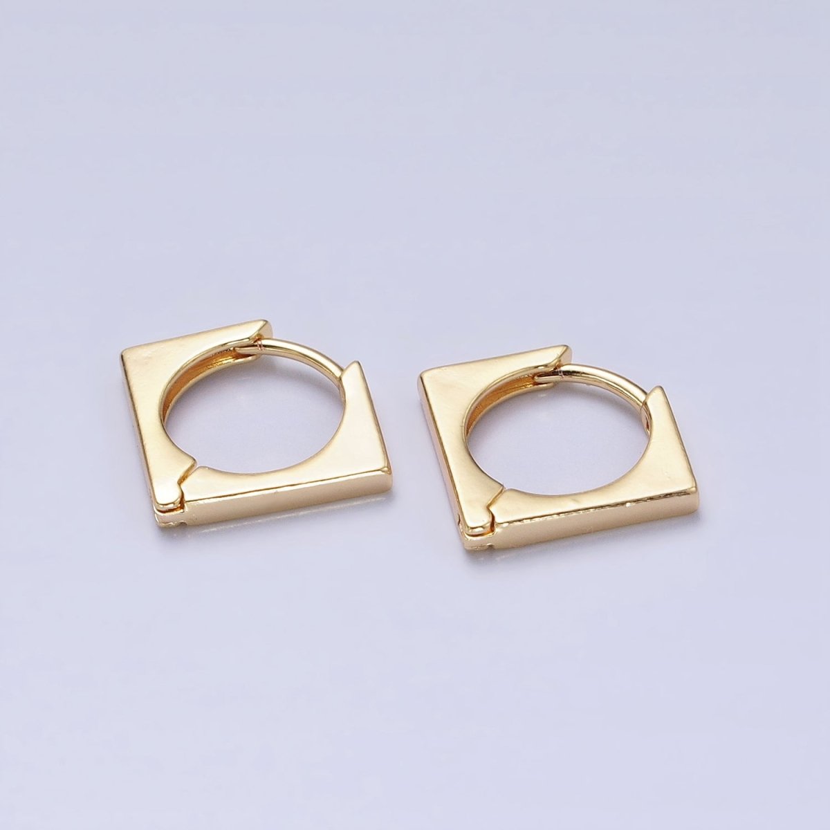 Dainty Triangle Hoop Earring Silver Geometric Huggie Earring Modern Jewelry AB-757 AB-758