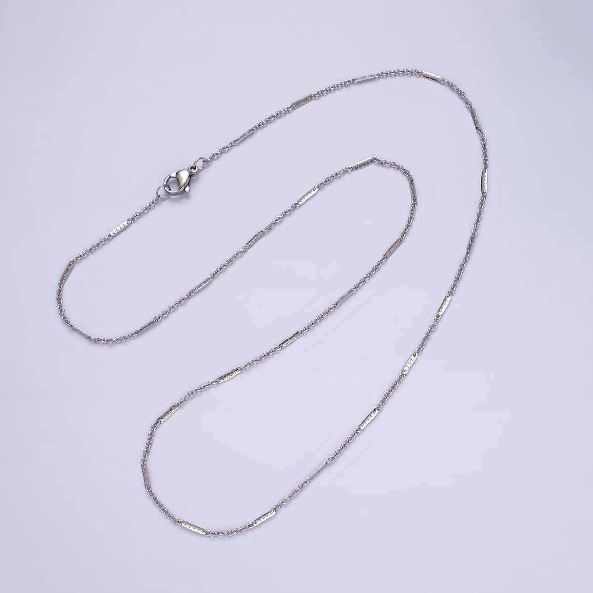 Dainty Tube Chain Necklace for Women Stainless Steel Necklace 19.68 inch long | WA-2105 Clearance Pricing - DLUXCA