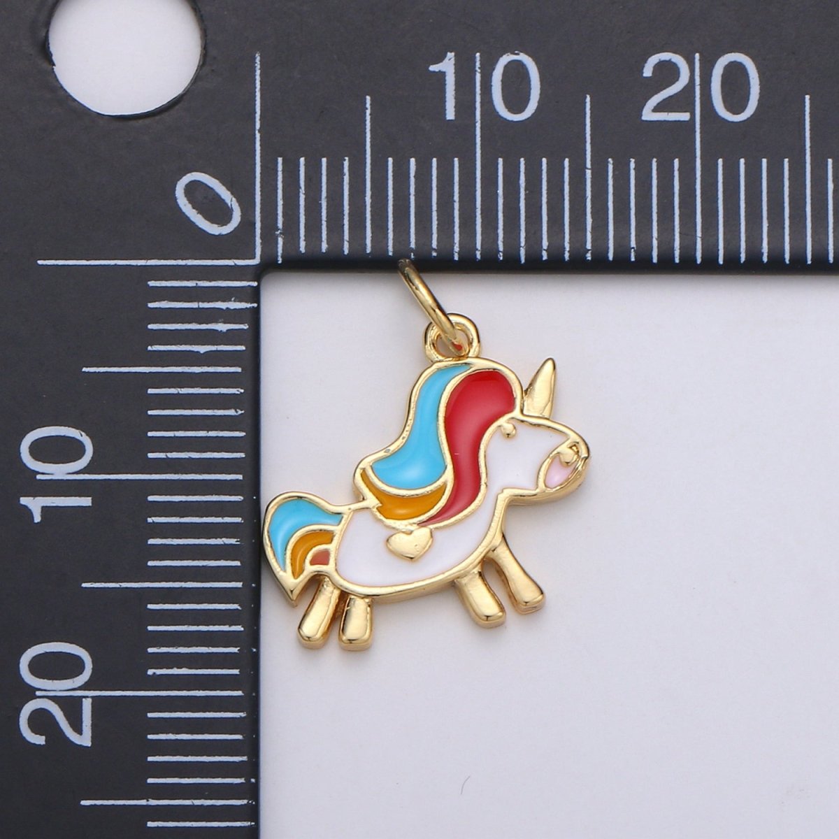 Dainty Unicorn Charms, Gold Blue Cartoon Unicorn Charm Pendant, Unicorn Charm Kids jewelry for Necklace Bracelet Earring Supply D-761