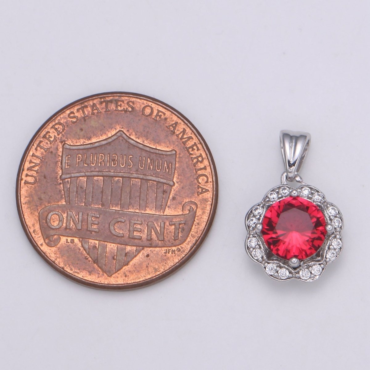 Dainty White Gold Filled Gem Stone Charm Silver Pendant Classic Diamond Round Cut Cubic Gemstone Necklace Earring for Jewelry Making