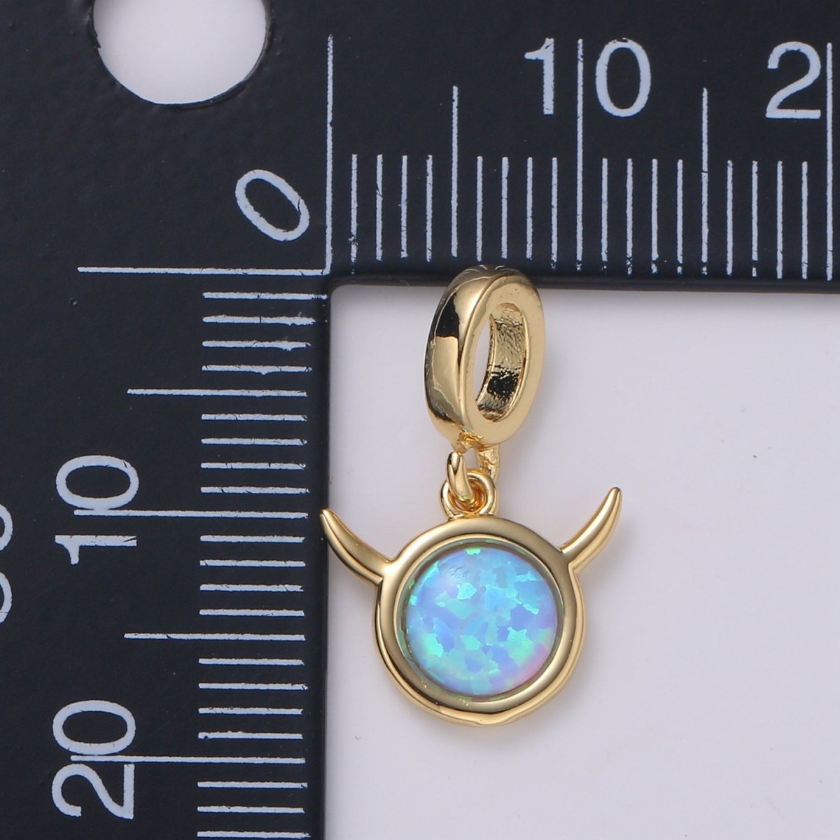Dainty White Opal Pendant, Opal Round gemstone, Dainty pendants, Opal Charm Devil Face Charm Cute Devil Pendant for Minimalist Jewelry H-500 H-506