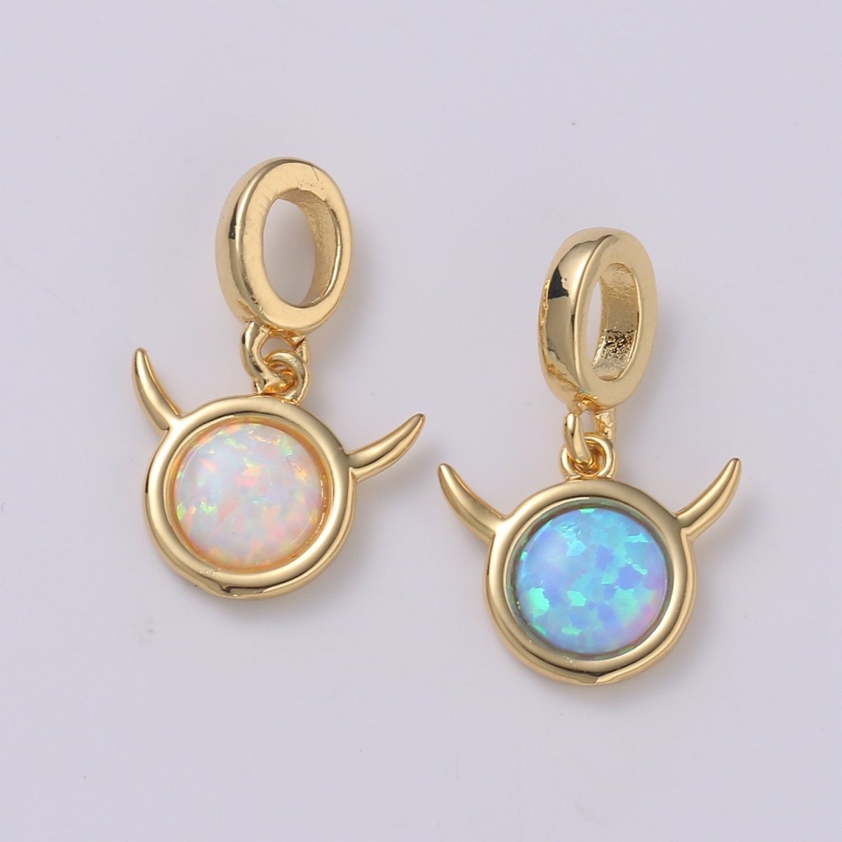 Dainty White Opal Pendant, Opal Round gemstone, Dainty pendants, Opal Charm Devil Face Charm Cute Devil Pendant for Minimalist Jewelry H-500 H-506