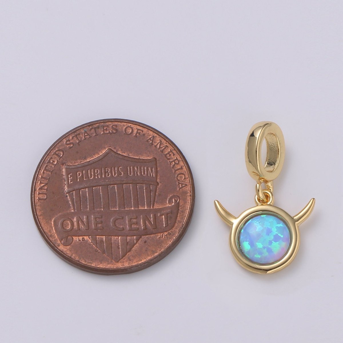 Dainty White Opal Pendant, Opal Round gemstone, Dainty pendants, Opal Charm Devil Face Charm Cute Devil Pendant for Minimalist Jewelry H-500 H-506