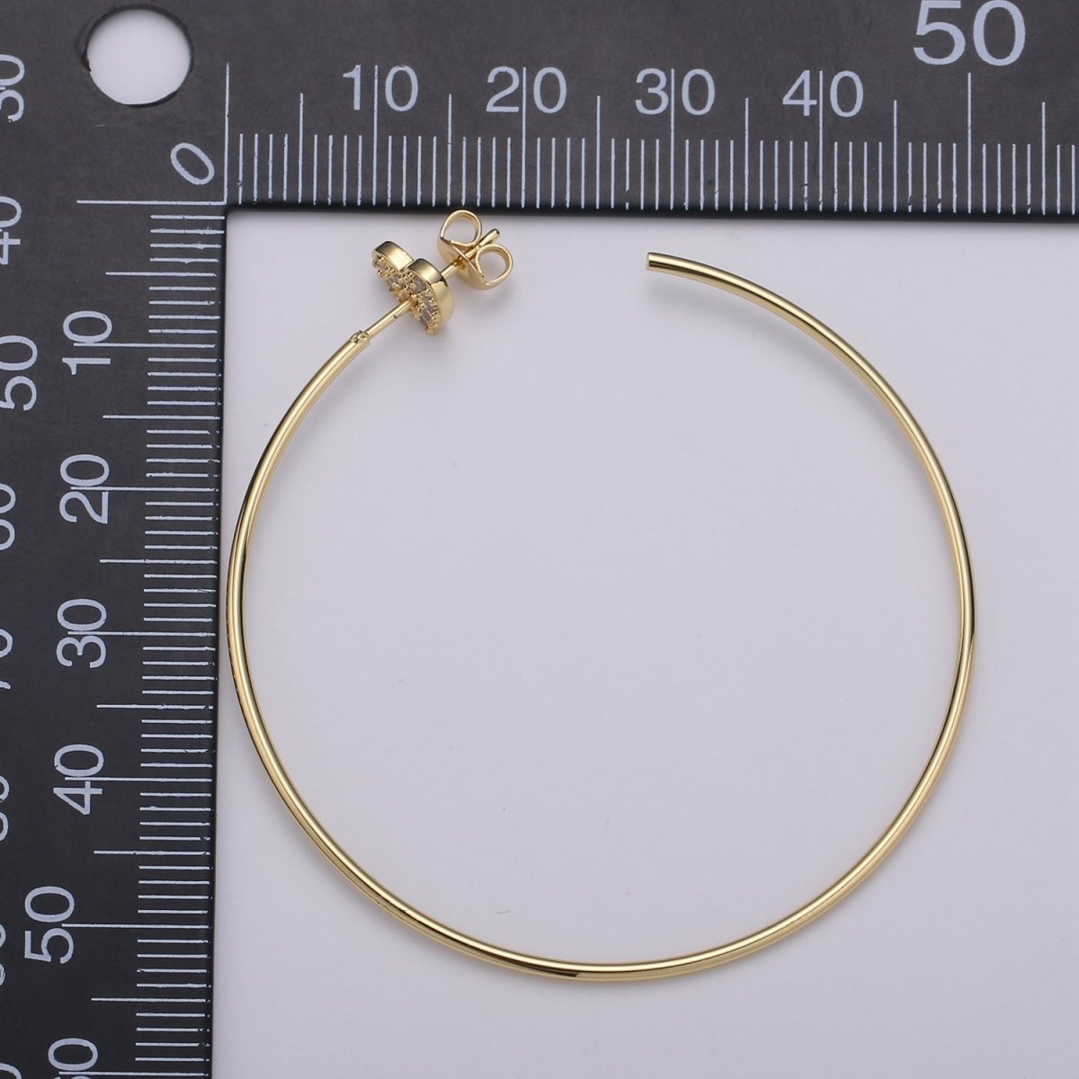 DEL- OS Dainty Heart Hoop Earrings, Gold Vermeil Earrings Minimalist Earrings, Classic Thin Hoops, Thin, Lightweight Every day Earring for Gift Q-195 - DLUXCA