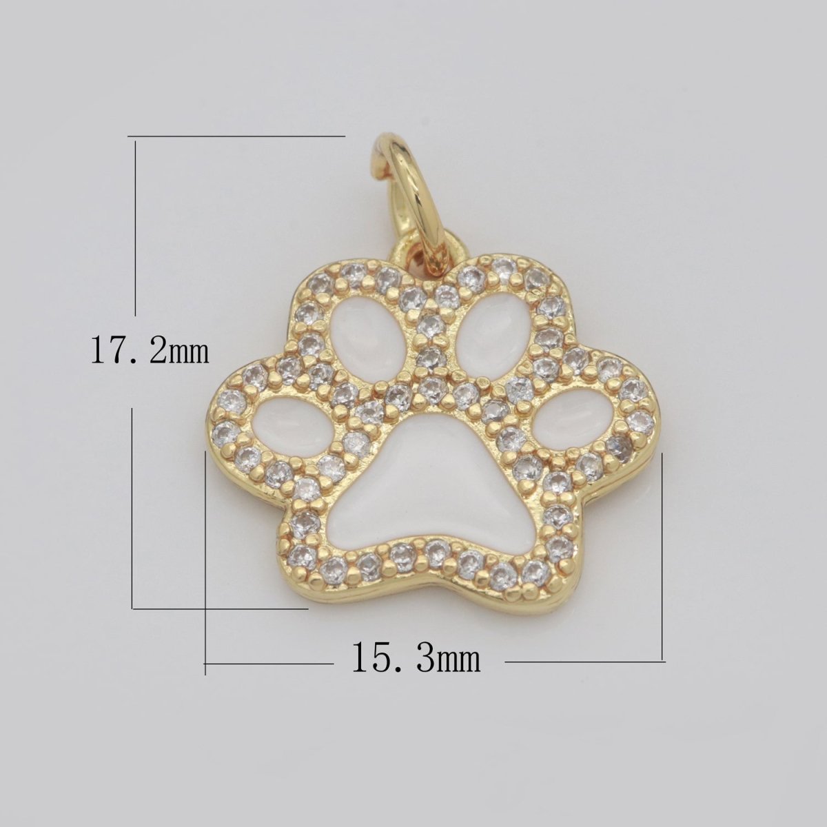 Dog Paw Gold Filled Charms M-648 - M-657