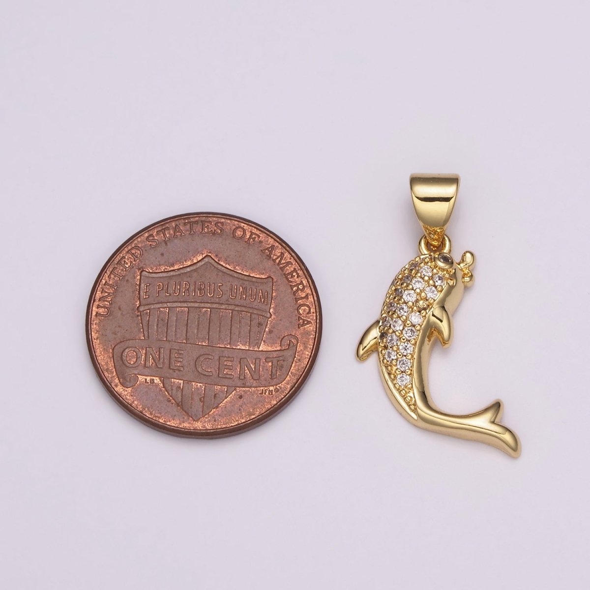 Dolphin Charm Necklace Micro Pave Dolphin Pendant Ocean Under the Sea Inspired Silver Pendant N-491 N-492