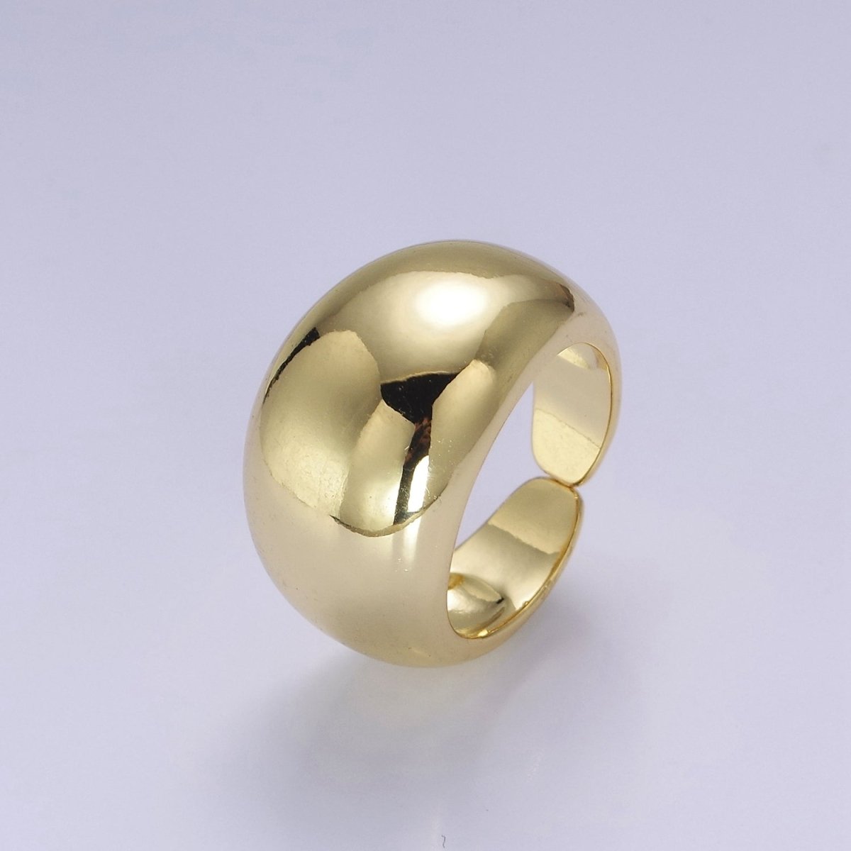 Dome Ring for Women in Gold Silver Stackable Bold Ring Chunky Statement Ring Jewelry Gift for Her Self Gift Minimalist O-2101 O-2102