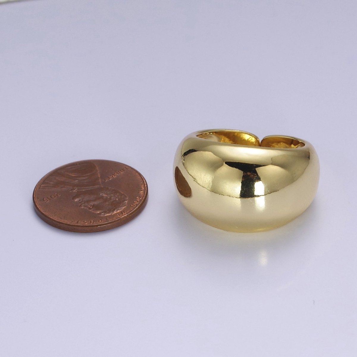 Dome Ring for Women in Gold Silver Stackable Bold Ring Chunky Statement Ring Jewelry Gift for Her Self Gift Minimalist O-2101 O-2102