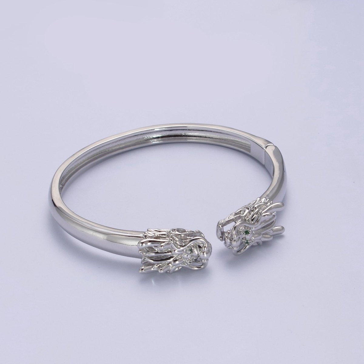 Double Dragon Head Bracelet - Adjustable Bangle bracelet - Lucky Dragon Bangle Stackable Jewelry | WA-686 WA-687 Clearance Pricing