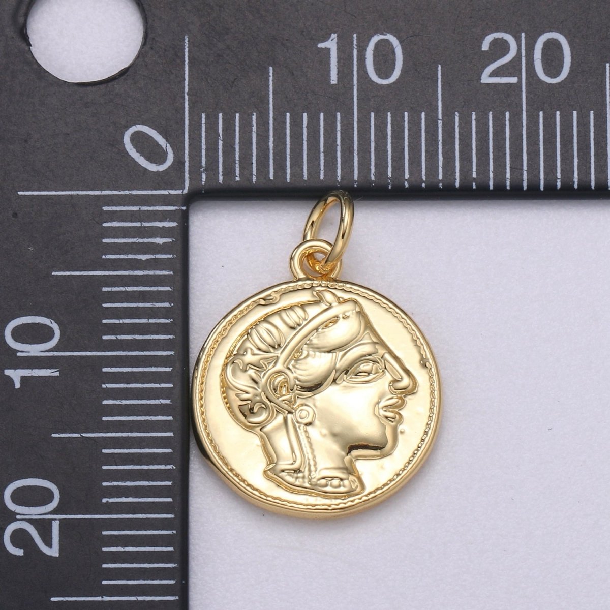 Double sided 24k Gold Hercules Coin Pendant Ancient Coin Pendant, Greek Heracles Coin Pendant, DIY jewelry, Warrior Pendant C-532,C-543