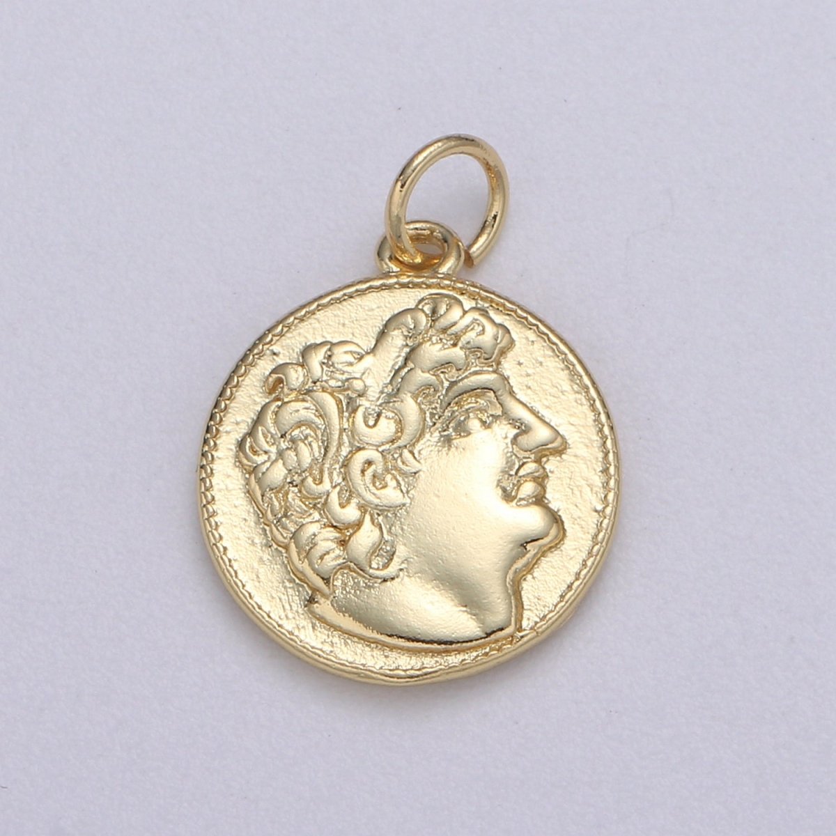 Double sided 24k Gold Hercules Coin Pendant Ancient Coin Pendant, Greek Heracles Coin Pendant, DIY jewelry, Warrior Pendant C-532,C-543