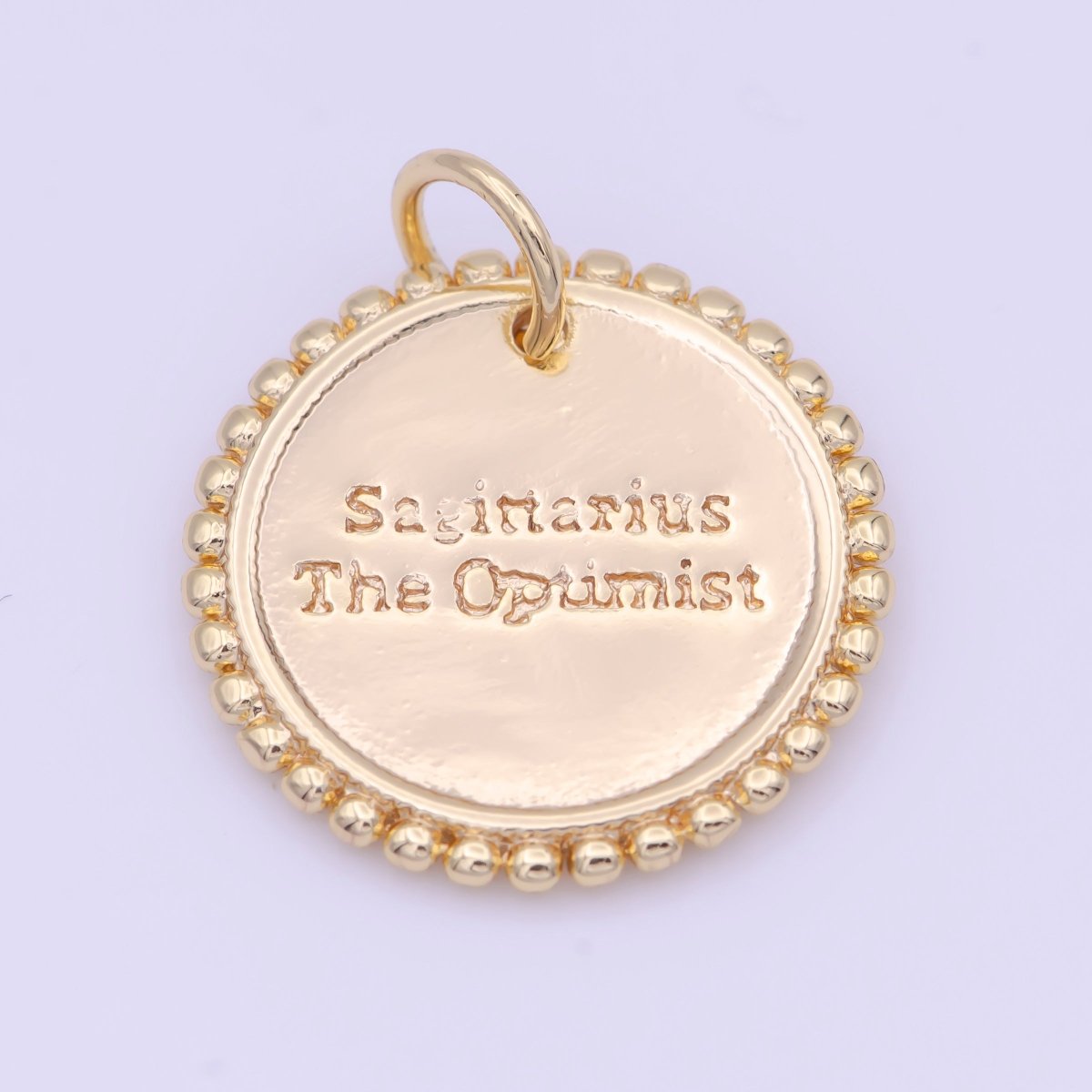 Double Sided Zodiac Horoscope Astrology Personalized Coin Charm | A-A1803-A-A1808