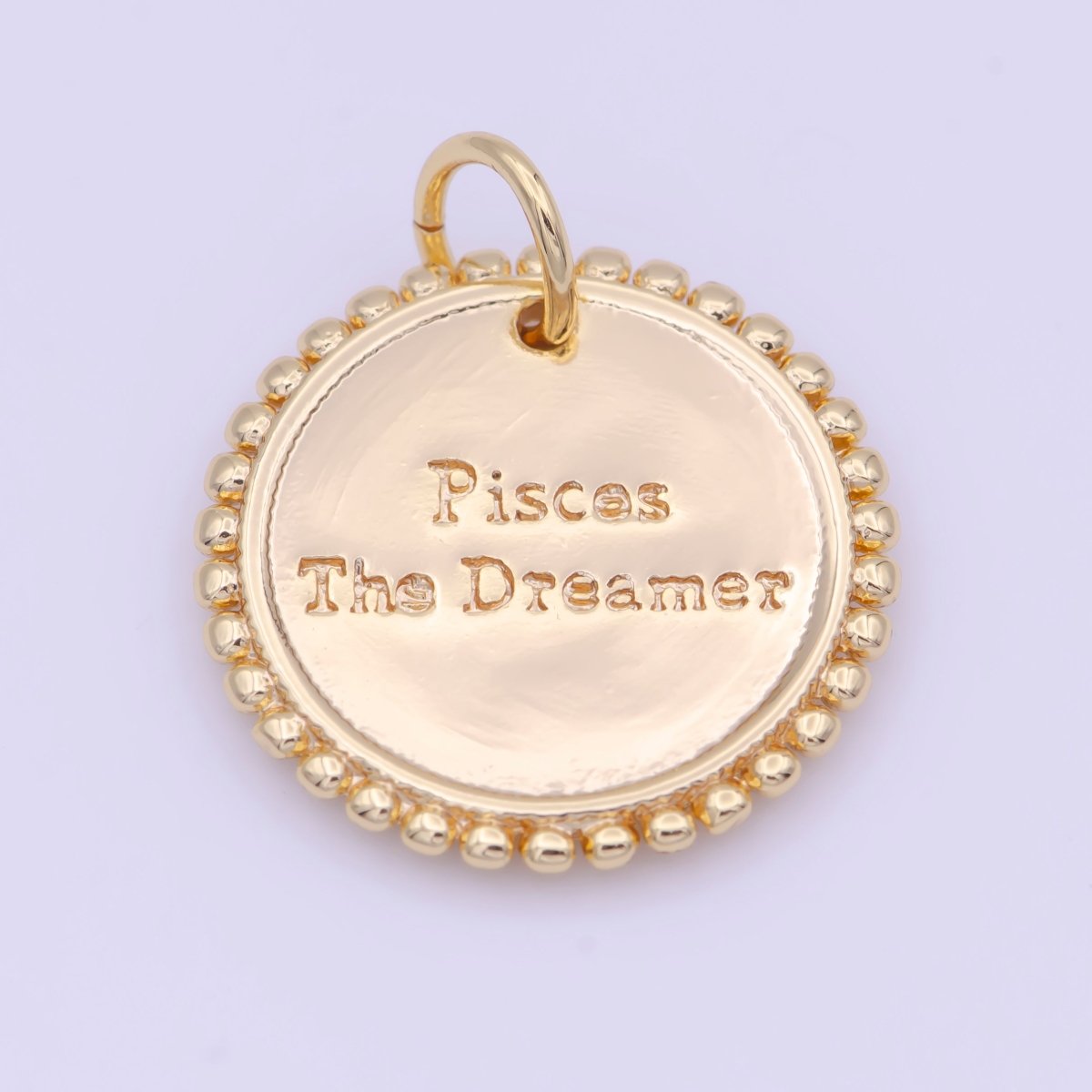 Double Sided Zodiac Horoscope Astrology Personalized Coin Charm | A-A1803-A-A1808